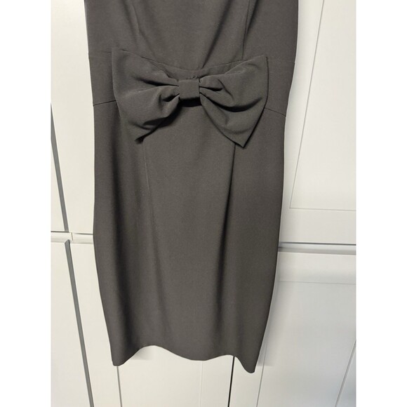 Moschino Black Couture Bow Front Dress Size 6 Side Zip Sleeveless Formal Party - Picture 8 of 14